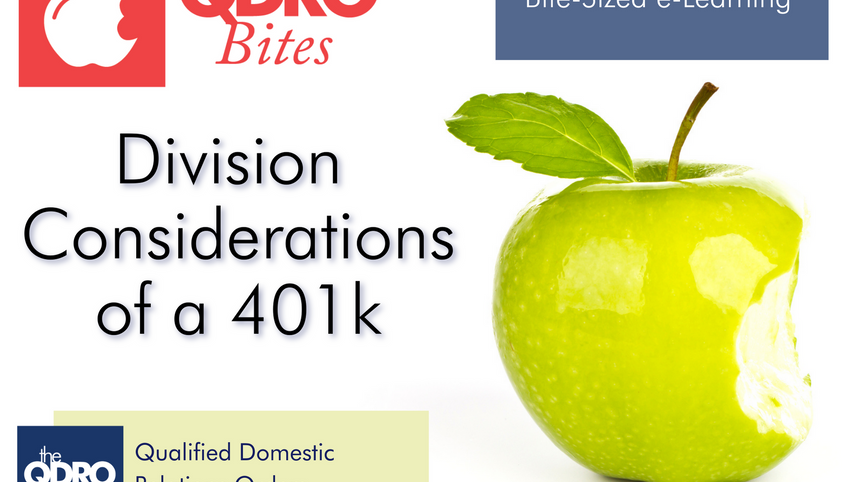 401k Division Considerations